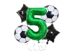 Balões Metalizados Em Formato De Estrela Cinco Pontas Com Tema Futebol Para Decoração Festas Aniversário.