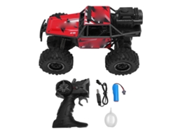 Mali carro de Controle Remoto Off Road 2.4g com Spray e Luzes Liga Vermelho para Crianças