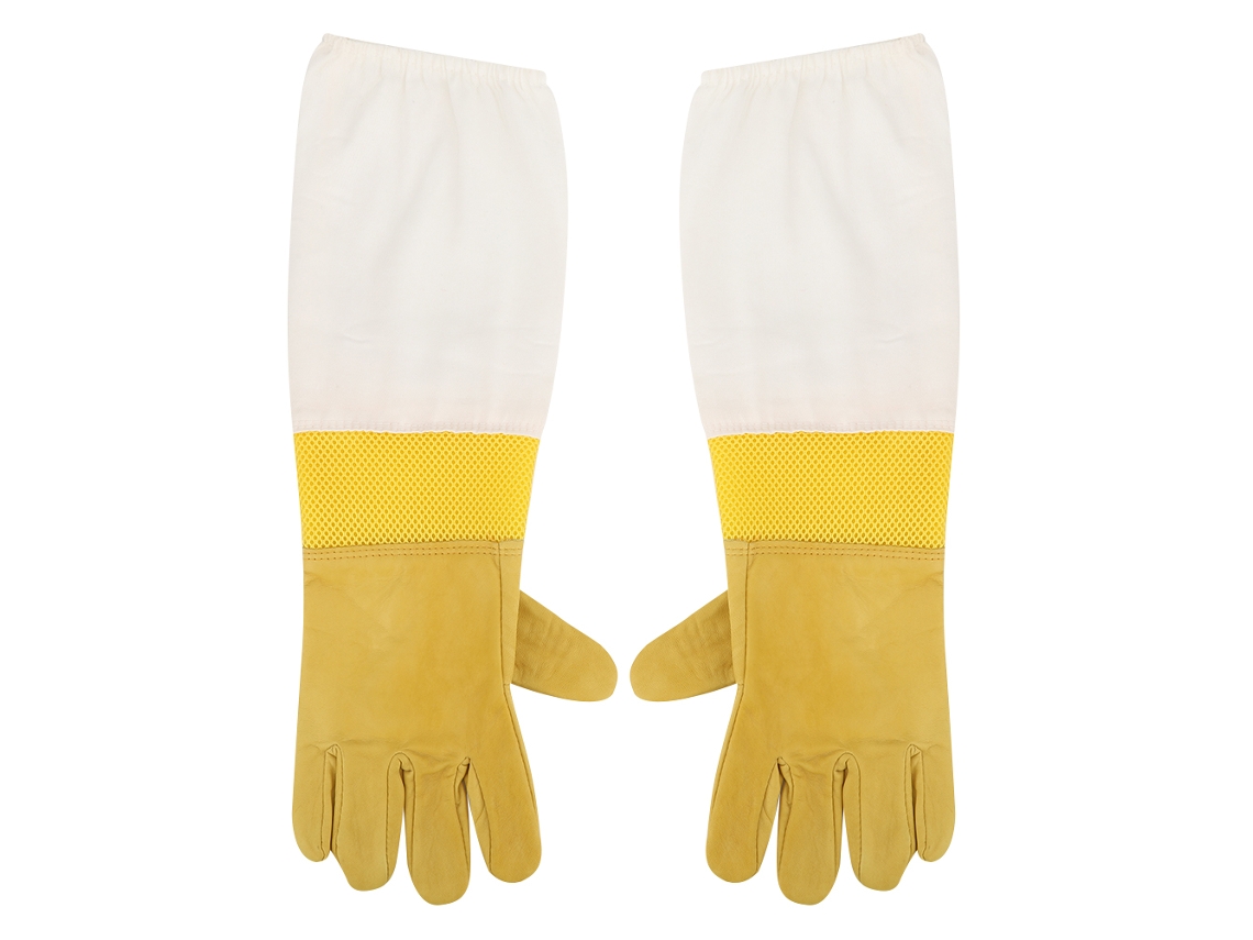Guantes Antipicadura De Abelhas Com Mangas Longas Transpiraveis E Punho Elástico Para Apicultores Ferramenta Protetora (xl)