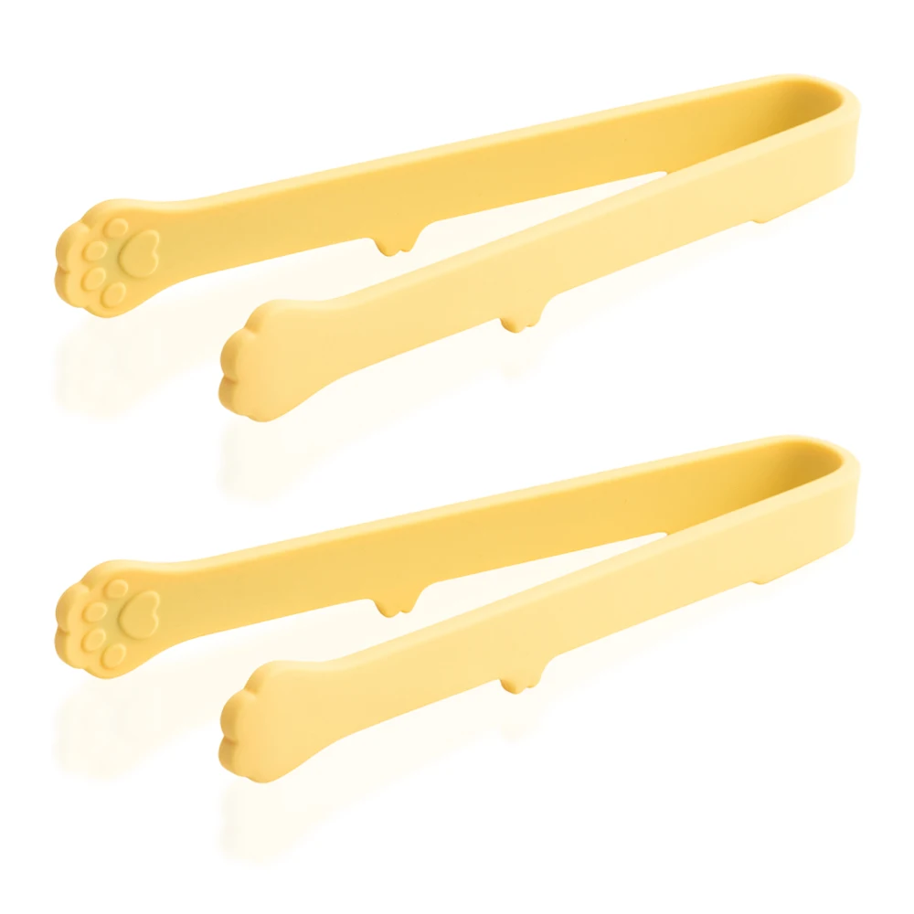 Mini Prendedores de Alimentos Antiaderentes, Feitos de Silicone Resistente Ao Calor, Compactos e Portáteis. MDUG (amarelo, 2 Unidades)