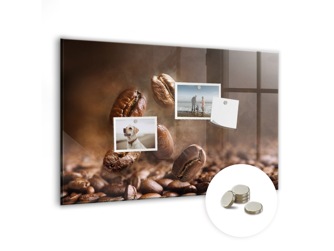 Quadro Magnético De Parede Grãos De Café Para A Sala De Estar Espelharte (60x40 Cm)