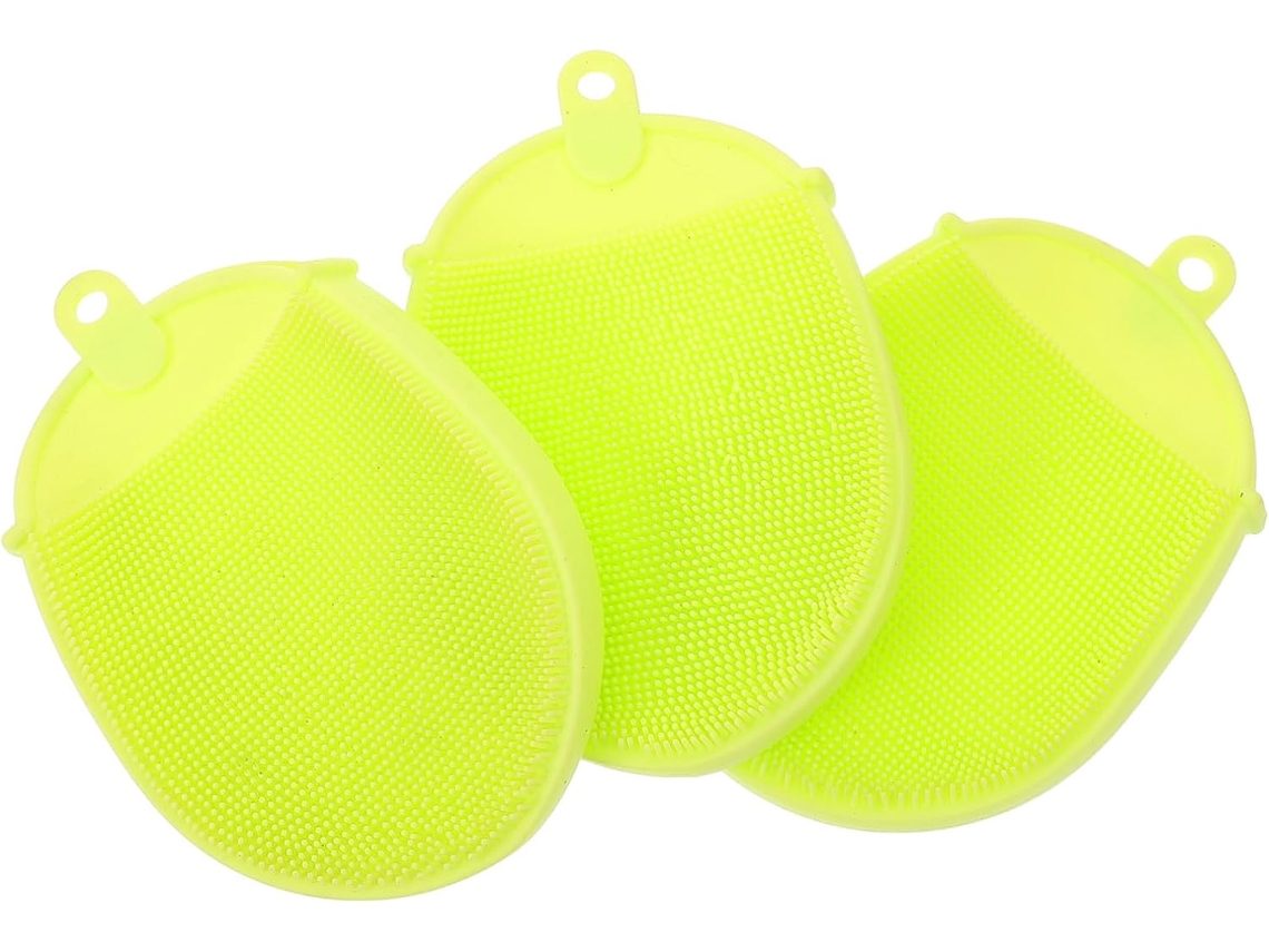 Conjunto De 3 Escovas Corporais Silicone Hemobllo, Escovas De Banho Macias Esfoliantes E Massageadoras, Multifuncionais