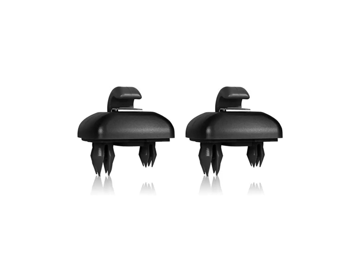 2 Peças Gancho De Suporte Para Quebra-sol Interno Cinza (preto)