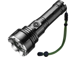 Lanterna Poderosa Tocha Led Recarregável Super Bright 3000 Lumens Lanterna Impermeável Com Bateria Recarregável De 5200mah, 5 Modos, Yizhood (preto)