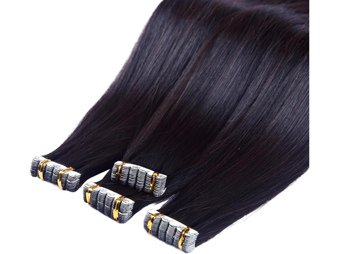 Prótese capilar feminina, cabelo humano liso Peruca