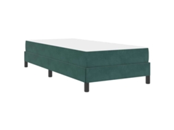 Conjunto 1 Cama Box Vidaxl Verde Tecido (100 X 200 Cm)