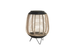 Castiçal de Bambu, Vidro Marrom Natural, 32x32x43cm ALEXANDRA HOUSE LIVING