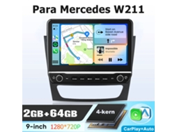 Autorádio Mercedes W211 Hexinex Android 15 2gb+64gb Wi-fi Gps Bt Carplay 4 Núcleos