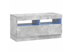 Vidaxl Gabinete De Tv Led Cinzento Cimento Derivados De Madeira