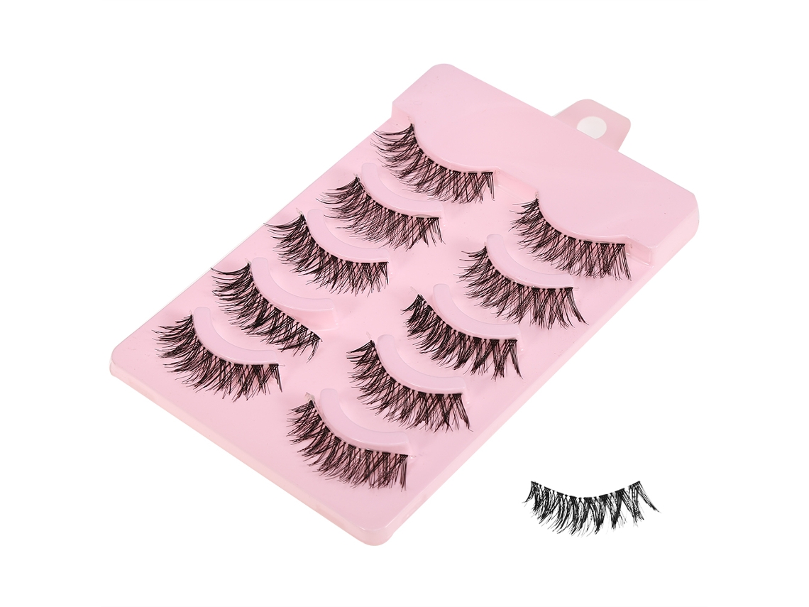Cílios Postiços (volume E Cacheados, Embalagem Rosa) Eoocoo