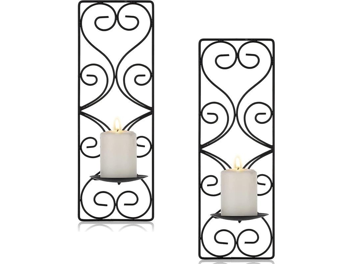 Apoios De Velas De Parede Em Ferro Com Design Plegável, Decoração Moderna E Fácil Instalação Para Lar