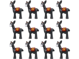 Conjunto 30 Miniaturas Burros Resina 3 Decoração Jardim Fadas Ornamento Animais Miniatura Micro Paisagens GOKOCO