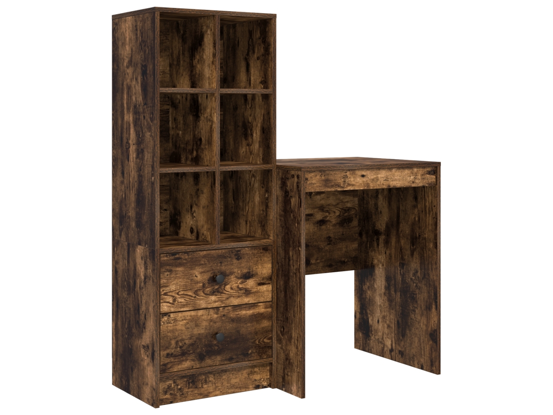 Conjunto 2 Escrivaninha De Escritório Vidaxl Castanho Derivados De Madeira (105,5 X 50 X 127 Cm)