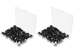 Conjunto de 200 Tachinhas Pretas Em Formato Engrenagem Da Coheali, Compactas y Portáteis, Ideales Para Murais Em