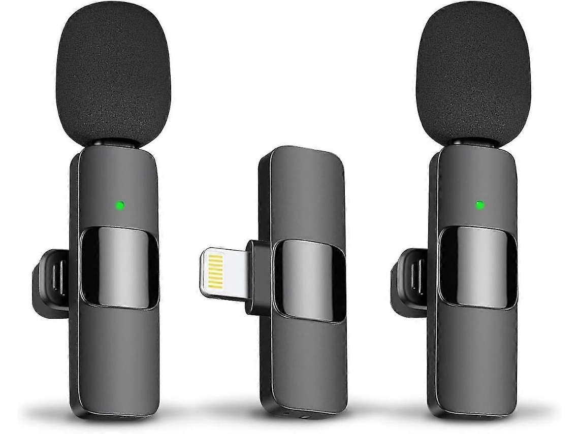 Microfone De Lapela Sem Fio Profissional Para Iphone, Podcasts Vídeo Entrevistas Aquaforge