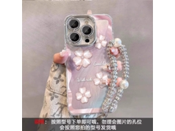 Capa Para Iphone 17 Air S194 Pulseira Véu De Penas Trevo De Quatro Folhas