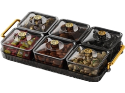 Bandeja De Servir Dividida – Bandeja De Madeira Premium Para Aperitivos