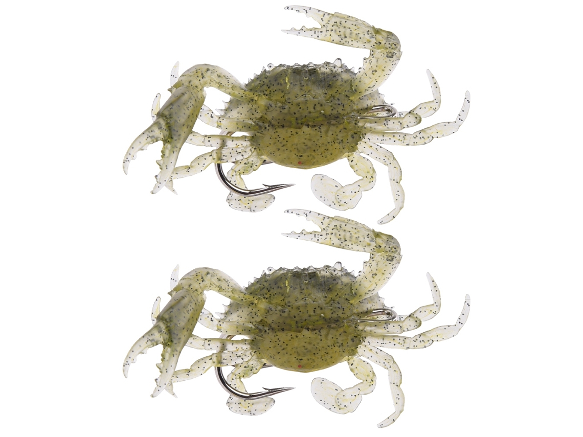 Isca Artificial Crab Silicone com Gancho Afiado 2pcs