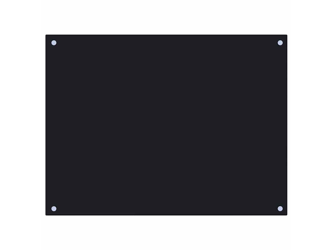 Conjunto 1 Painel Anti-salpicos De Cozinha Vidaxl Preto Vidro (80 X 60 Cm)