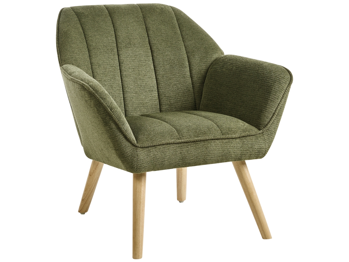 Poltrona Beliani Torud De Tecido Verde 79x72x76
