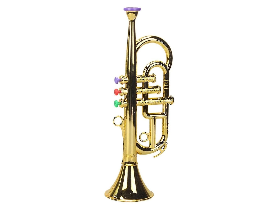 Lurelia Trompete Infantil Com 3 Tons, Dourado, 3 Cm, Portátil E Abs