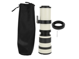 White 420800mm Aperture F 8.316 Full Manual Focusing Telescope Zoom Telephoto Lens For Ef‑s Mount Camera LAXISCREED
