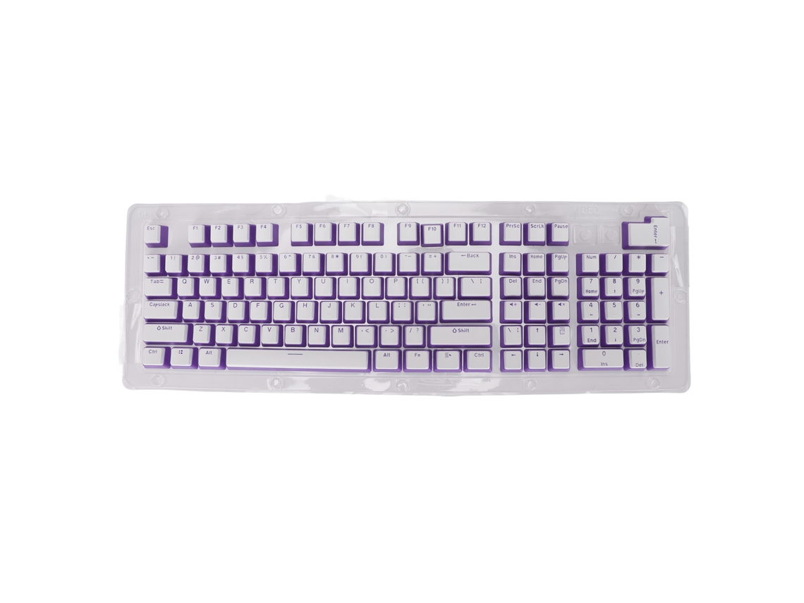Fos Step 110 Keycaps Oem Branco Roxo