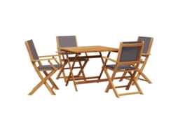 Garden Dining Set, Garden Dining Sets Vidaxl Antracite Madeira De Acácia (90 X 90 X 75 Cm)