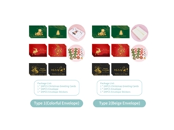 Conjunto de 24 cartões de boas festas com envelopes e adesivos LAXISCREED