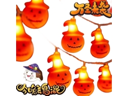 Laxiscreed Pisca-pisca De Halloween Com Abóboras E Caveiras, 3m, 20 Leds, Usb