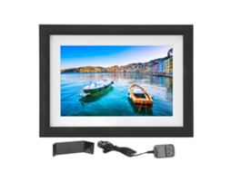Quadro Digital Foto 10 Polegadas Wifi 16g Madeira Preto Eu