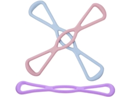 Conjunto De 3 Faixas Elásticas Alongamento Para Ioga Homoyoyo, Feitas Tpr Resistente E Com Compartimento