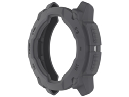Capa Protetora Compatível Com Garmin Instinct E 45mm, Em Tpu. Cinza Hexinyigjly