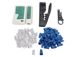Ferramenta De Crimpar Rj45 Pass Through Com Testador De Cabo E Stripper Para Cabos Cat5 Cat5e Cat6