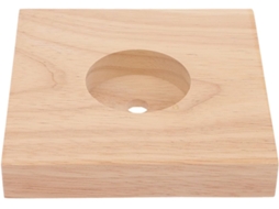 Conjunto De 2 Bases Quadradas De Madeira Natural Para Abajur, 12 Cm, Suporte Estável De Substituição Para Lâmpadas.