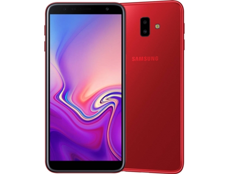 Smartphone SAMSUNG Galaxy J6+ 32GB Vermelho — Android 8 | 6'' | Quad-Core | 3GB RAM | Dual SIM