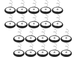Inoomp Conjunto De 35-presilhas Antiderrapantes Para Saia Cama, Redondas, Em Tecido E Aço Inoxidável, Na Cor Preta, Para