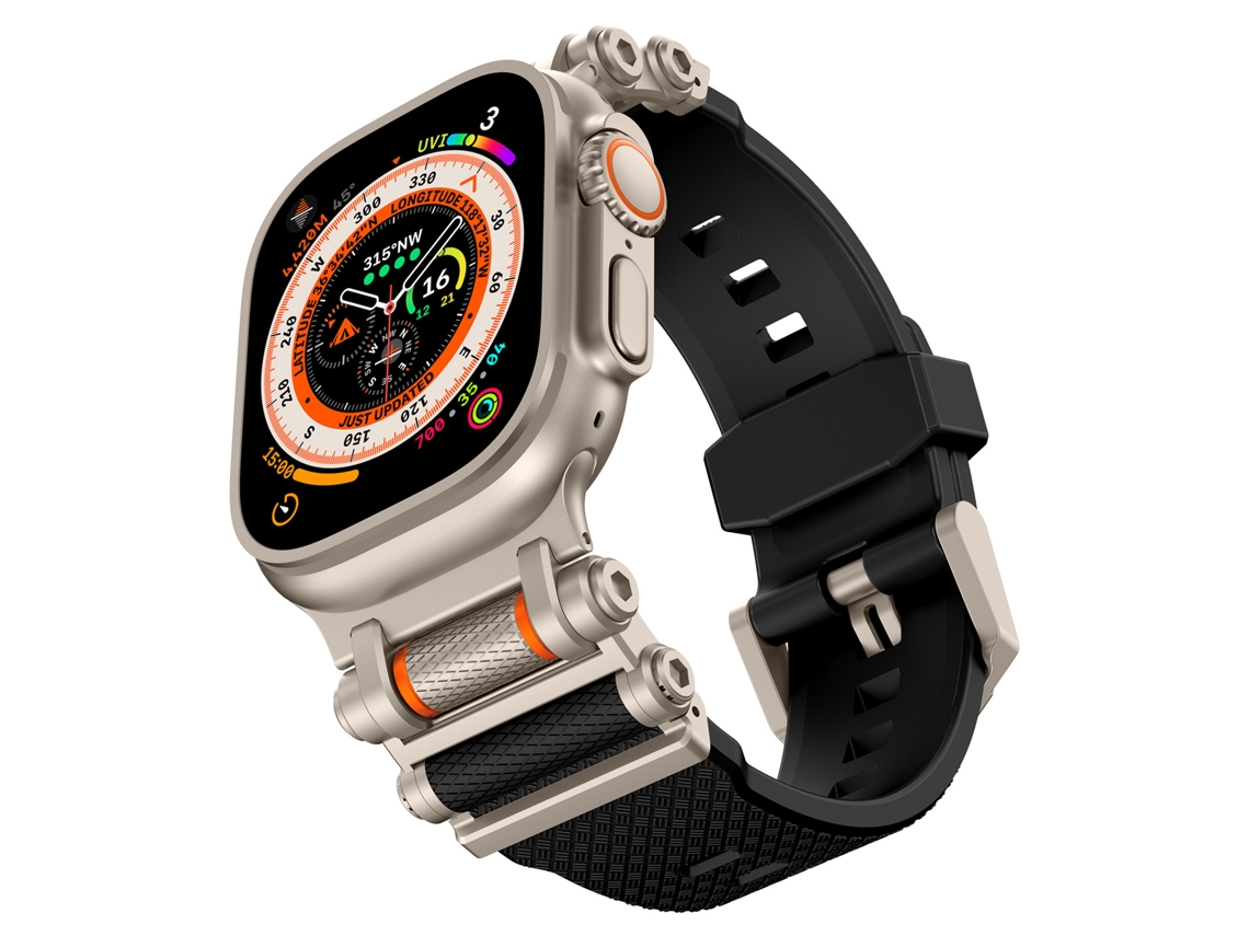 Bracelete universal para Apple Watch 42/44/45/49mm XIAOMOYU, preto titânio