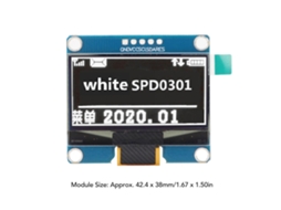 Módulo Oled De 1.54 Polegadas Com Ips, Resolução 128x64, Interfaces Spi/iic E Ic Spd0301 (branco)