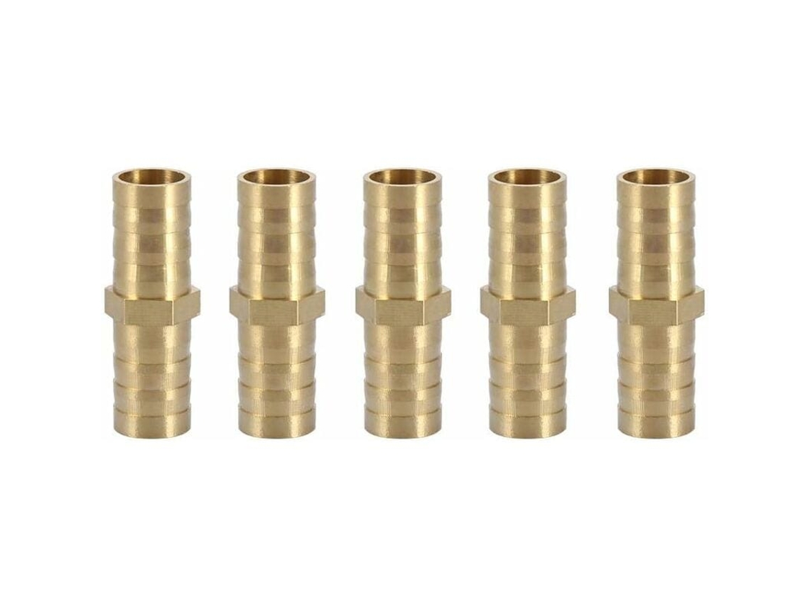 Conector De Cruzeta Reta Em Latão, Adaptador De Mangueira Bica Dupla 10mm (5 Peças)