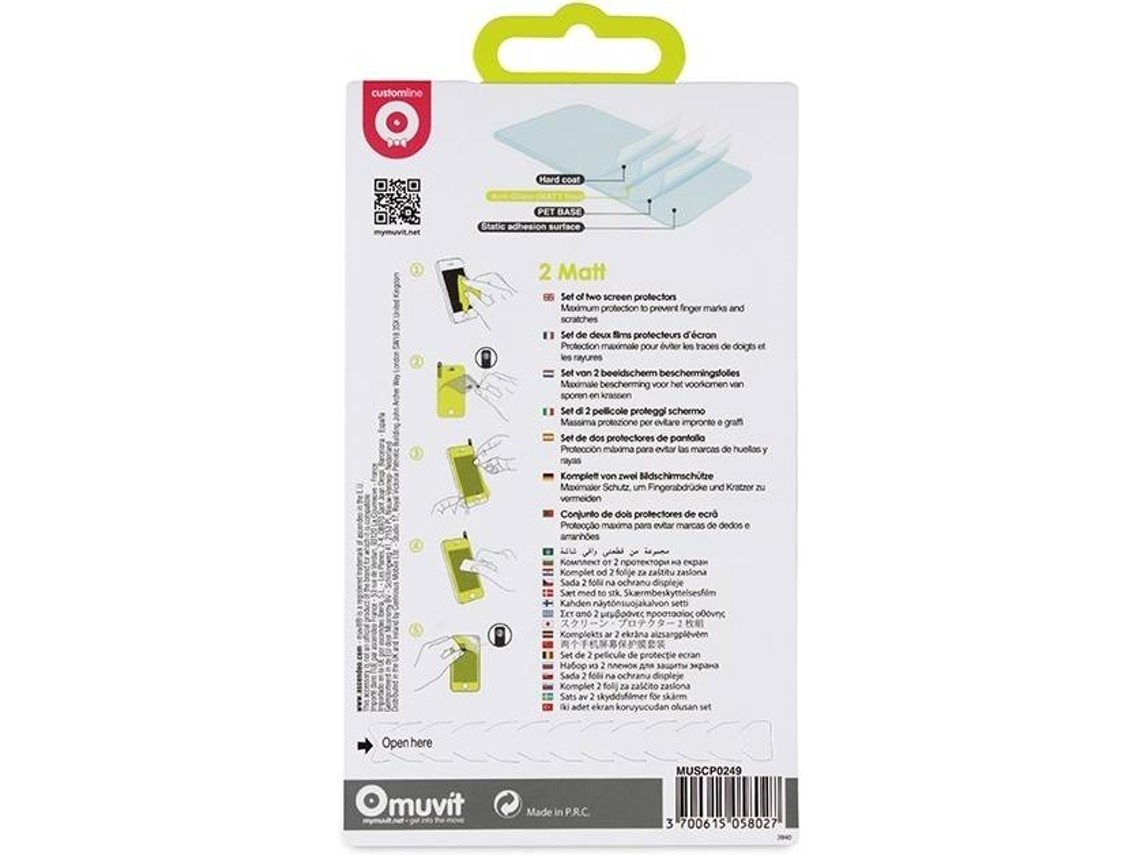 Pelicula de Vidro MUVIT iPhone 5«iPhone 5s«iPhone SE