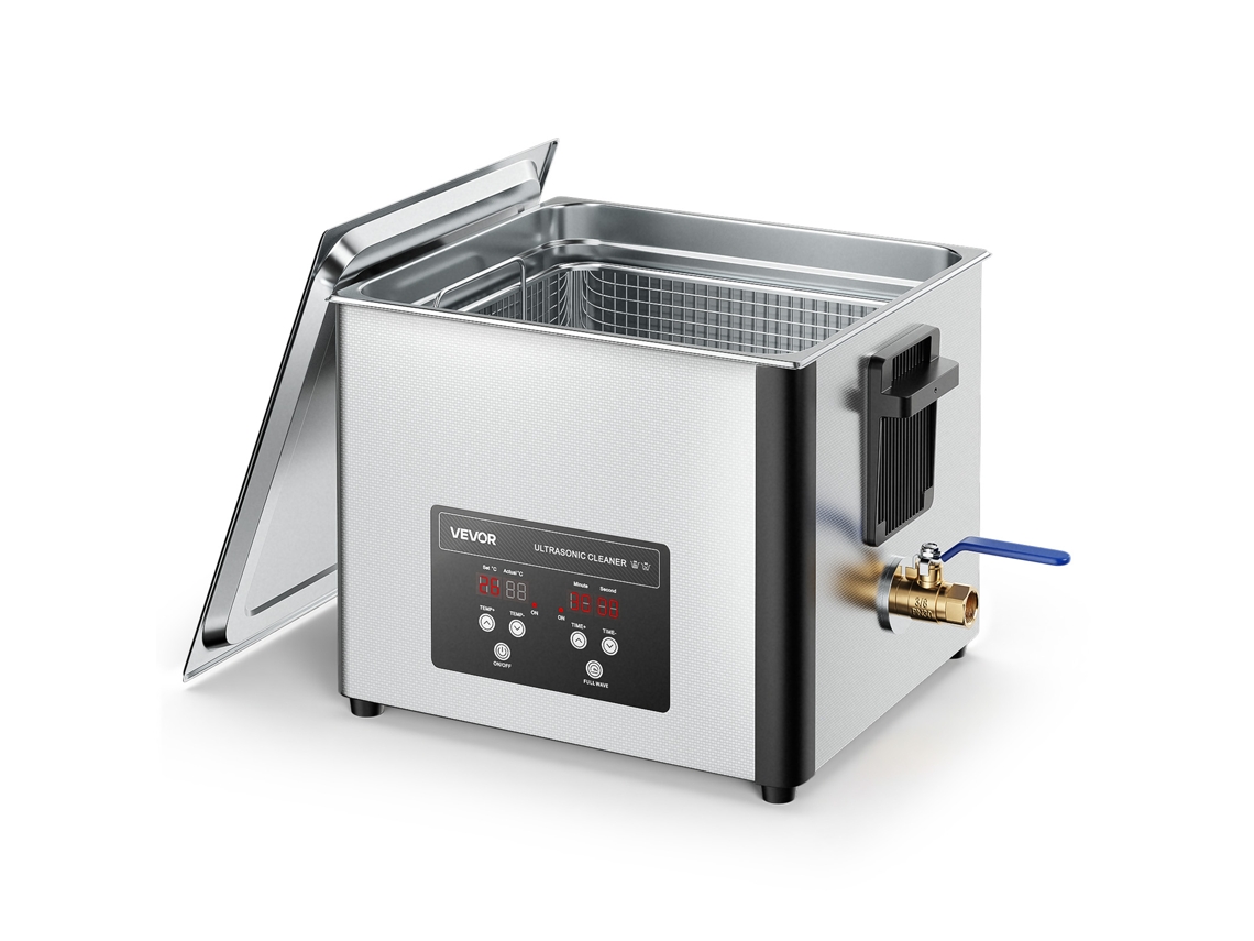 Limpador Ultrassônico 15 L Com Cesto De Limpeza E Ecrã Digital 240 W Vevor