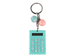 Aetheria calculadora Portátil Mini Cute Estilo Cookies com Chaveiro Cor Verde Tela 8 Bits