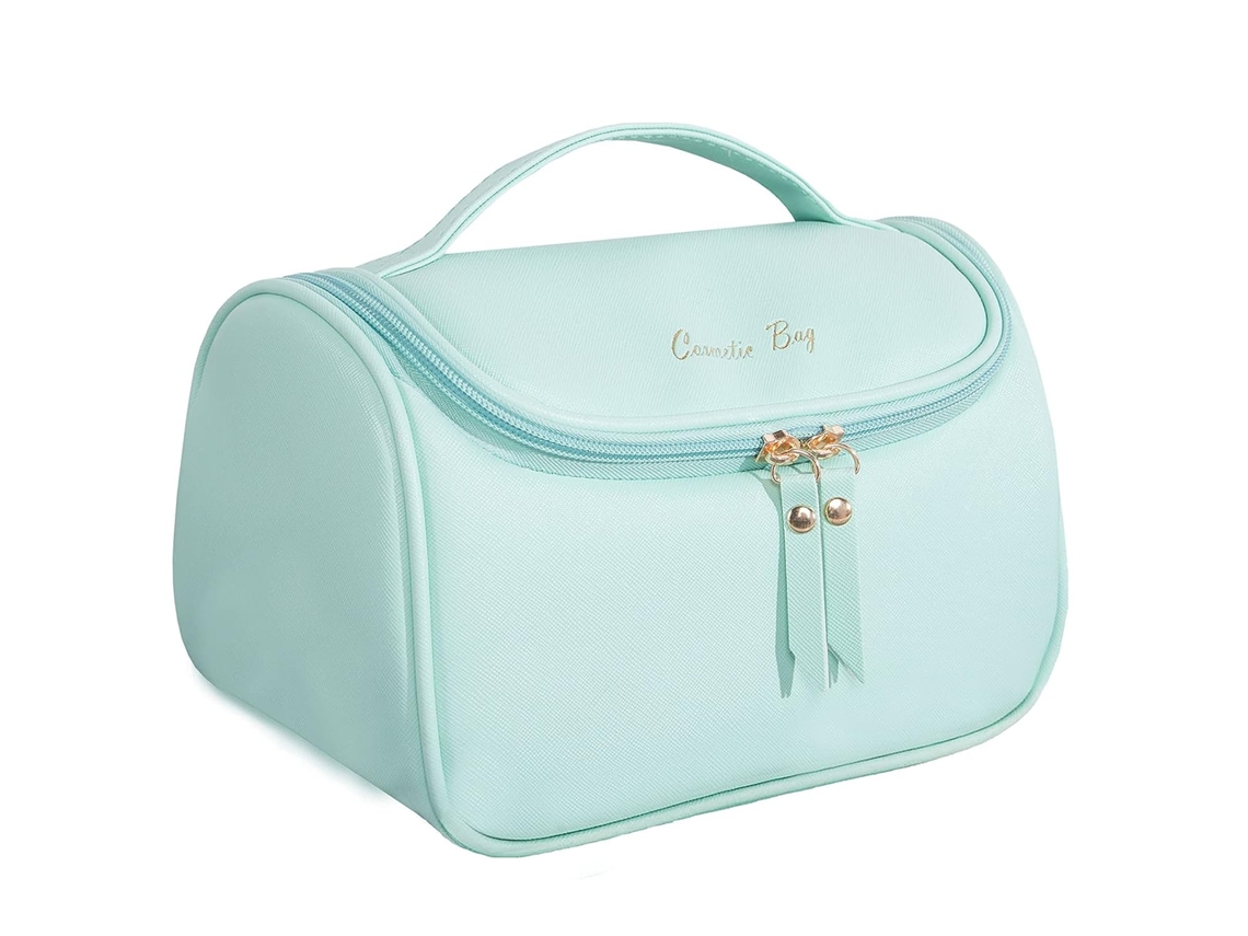 Bolsa De Maquiagem Bolsas De Cosméticos Bolsa Grande E Profunda Organizador De Viagem Bolsas À Prova D'Água Verde ZMDECQNA