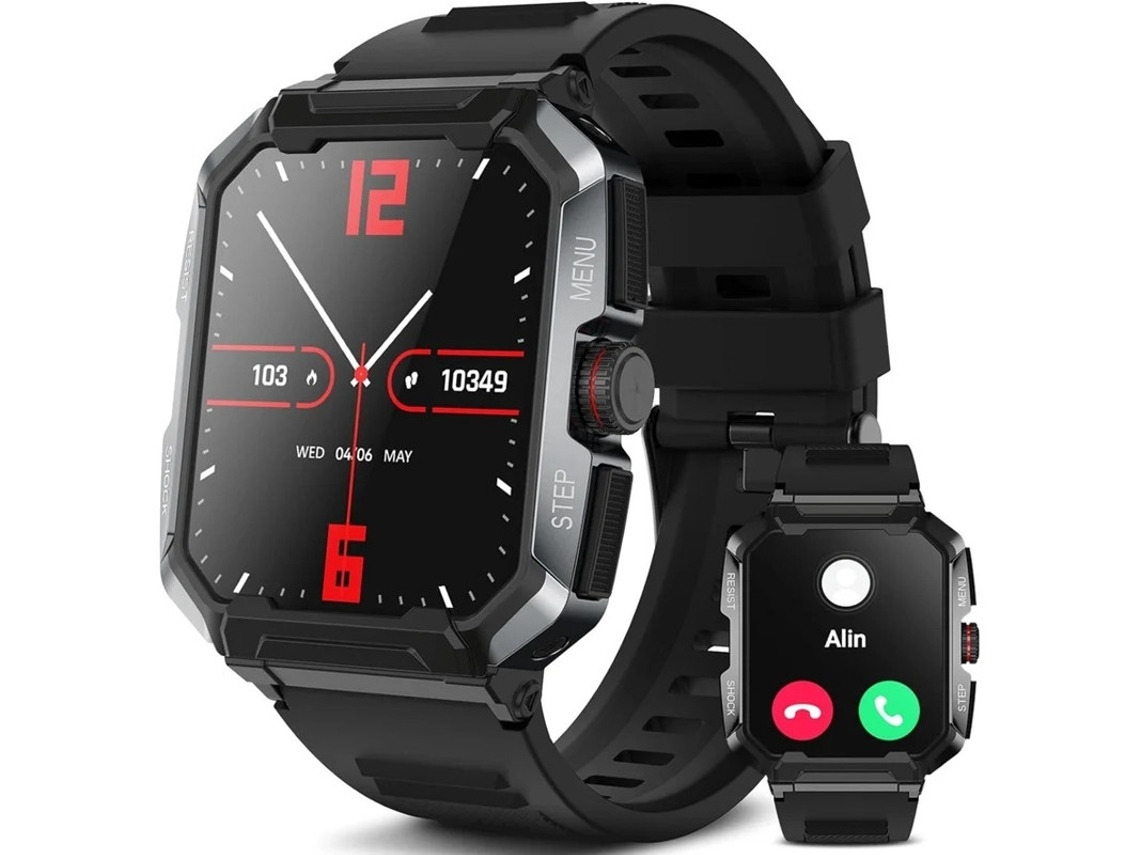 Smartwatch para Atendimento/fazer Chamadas Tela Sensível Ao Toque Hd de 1.85 Polegadas Relógio Rastreador de Fitness Com Monitoramento de Yizhood