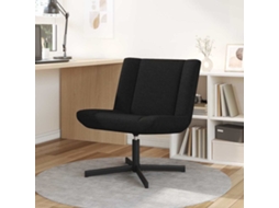 Vidaxl Cadeira Giratória Preto 63 X 75 X 76 Cm Tecido