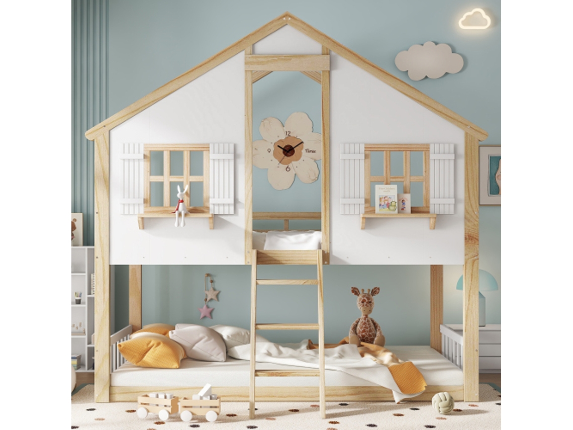 Beliche de Madeira BTFORUS Design Infantil Robusto 90x200 cm
