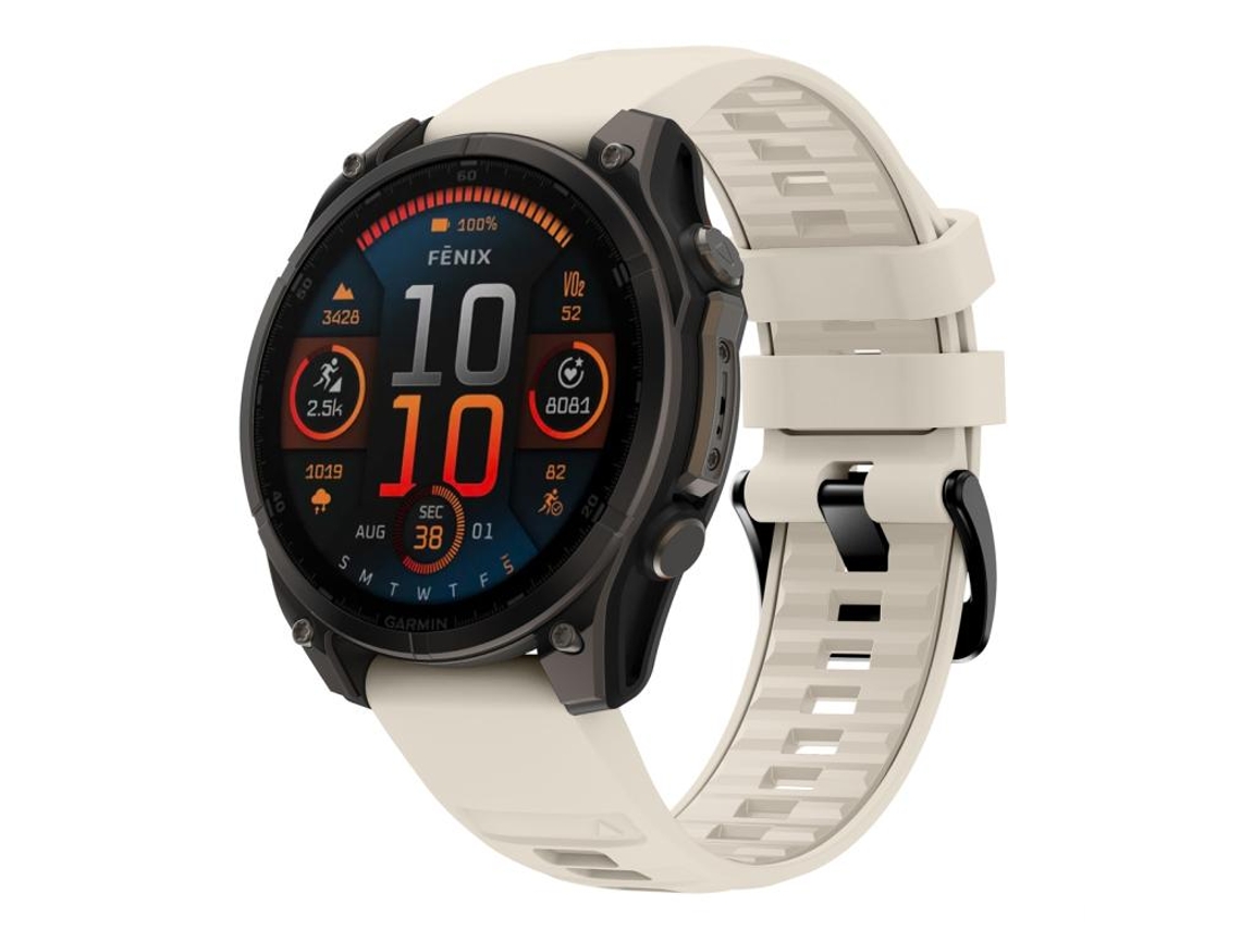 Bracelete Para Garmin (22mm) - Silicone Cor Sólida - Liberação Rápida - Fivela De Aço Preta Cor Starlight