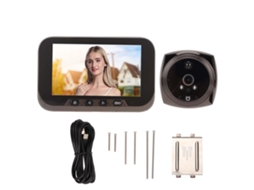 Câmera Olho De Boi Inteligente 4.5" 1080p Visão Noturna