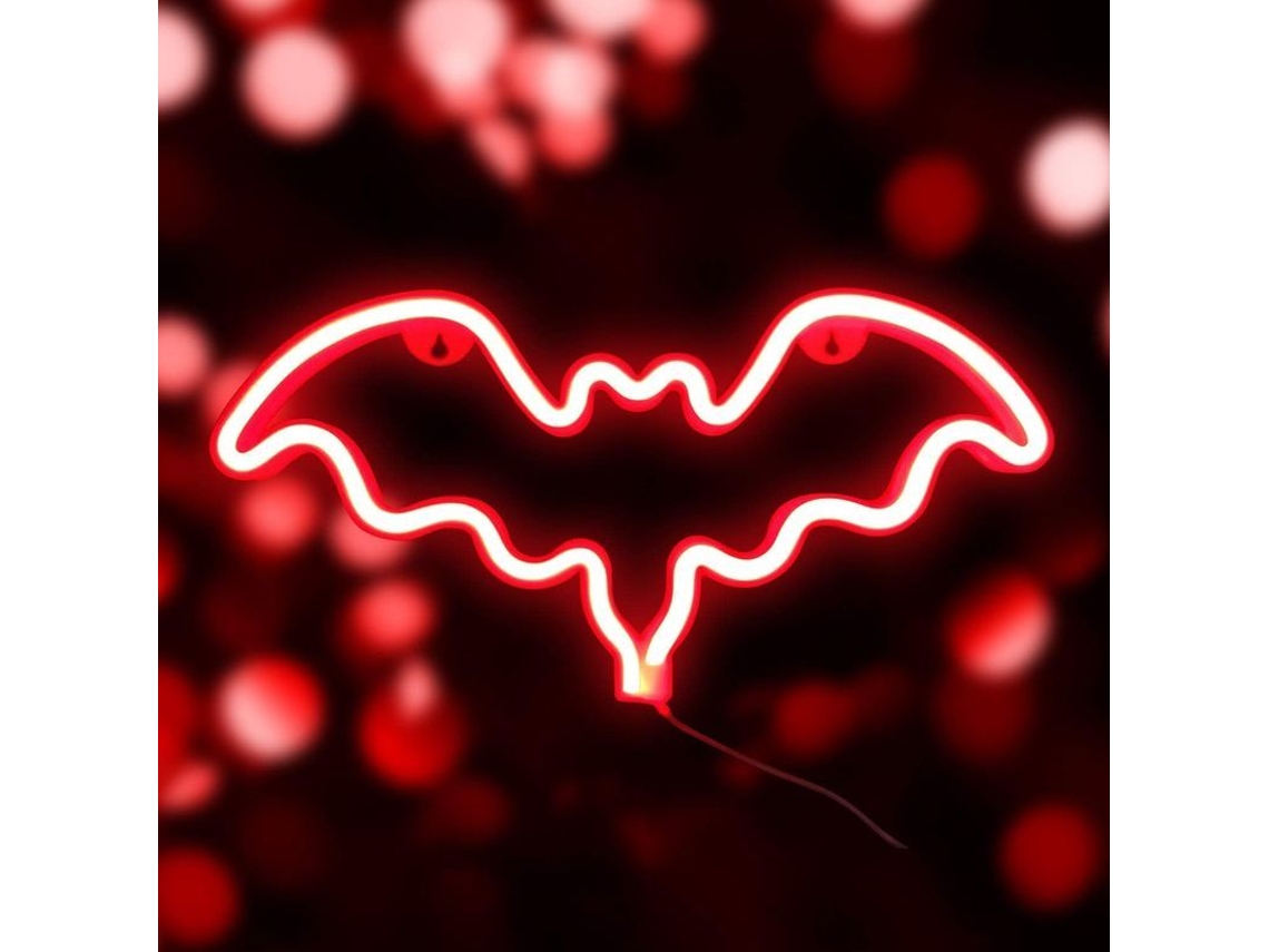 Luz Neon de Morcego para Natal e Halloween S/MARCA